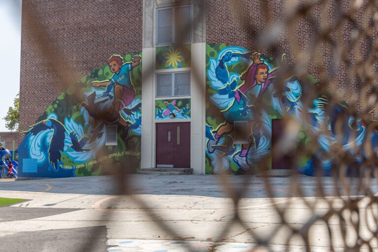 a mural on the outside of Stephen Girard Elementary School