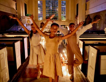 Young dancers portray enslaved children in the dance-theater production, ''On Buried Ground.''