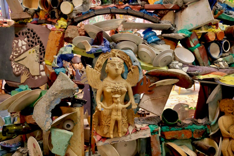 Art is displayed at a new Magic Gardens location in Philadelphia