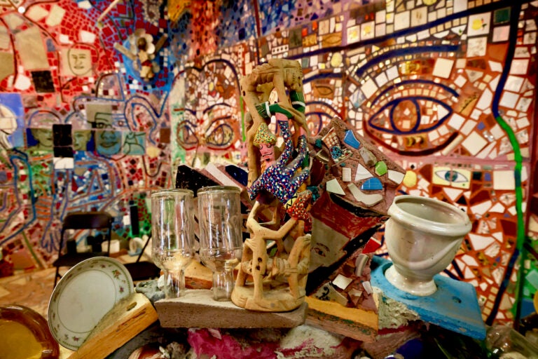 Art is displayed at a new Magic Gardens location in Philadelphia