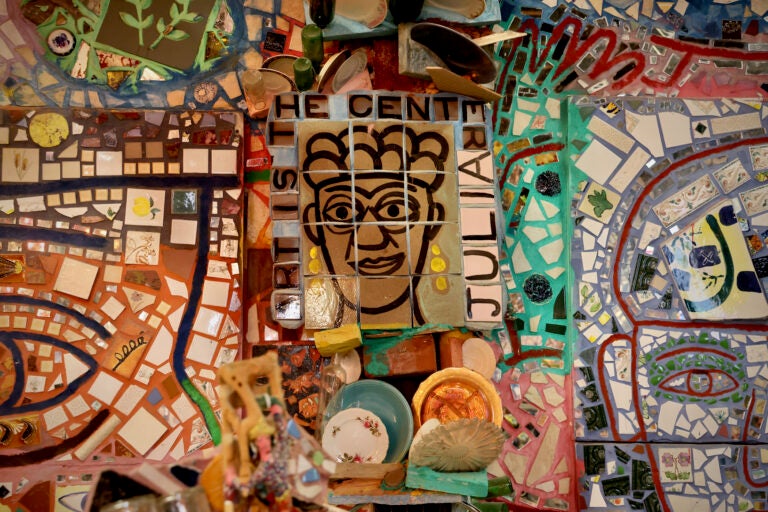 Art is displayed at a new Magic Gardens location in Philadelphia