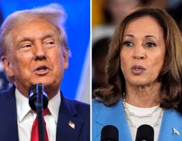 Donald Trump and Kamala Harris