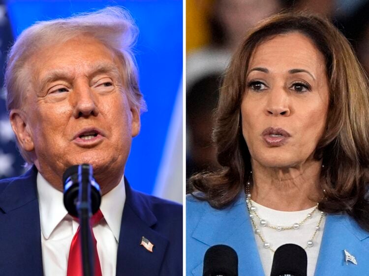 Donald Trump and Kamala Harris