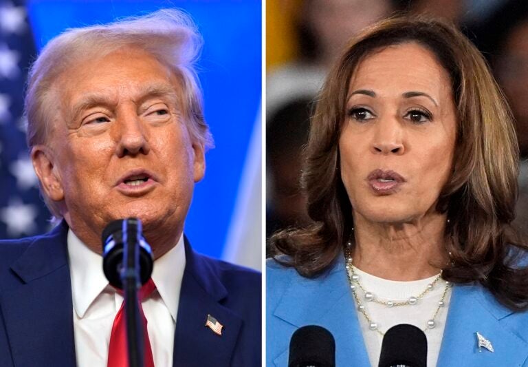 Donald Trump and Kamala Harris