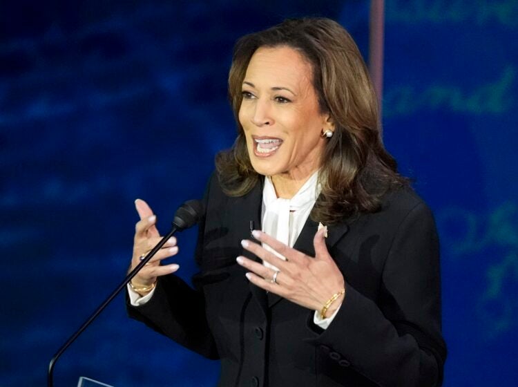 Kamala Harris on debate stage