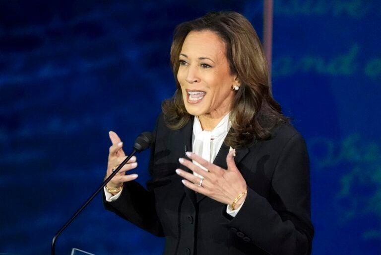 Kamala Harris on debate stage