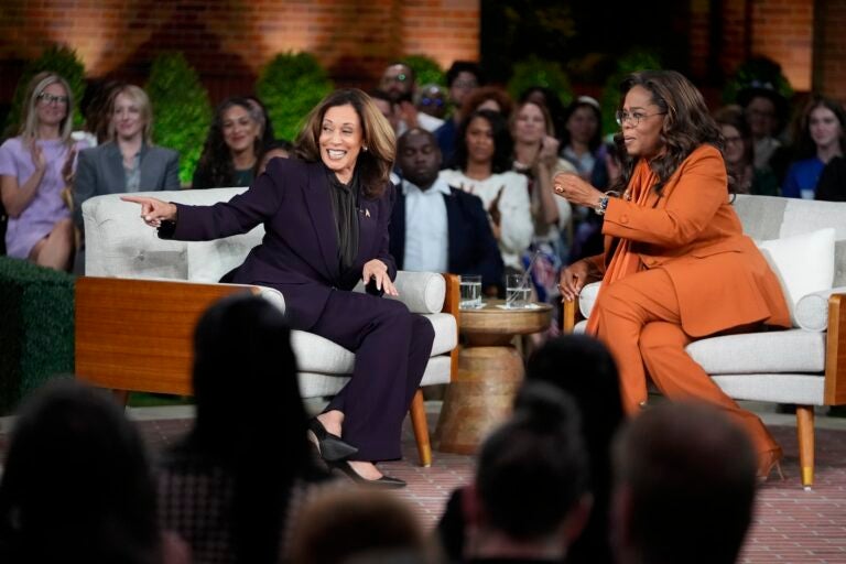 Kamala Harris and Oprah Winfrey