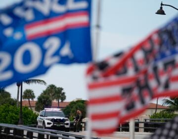 Police patrol beside Mar-a-Lago estate