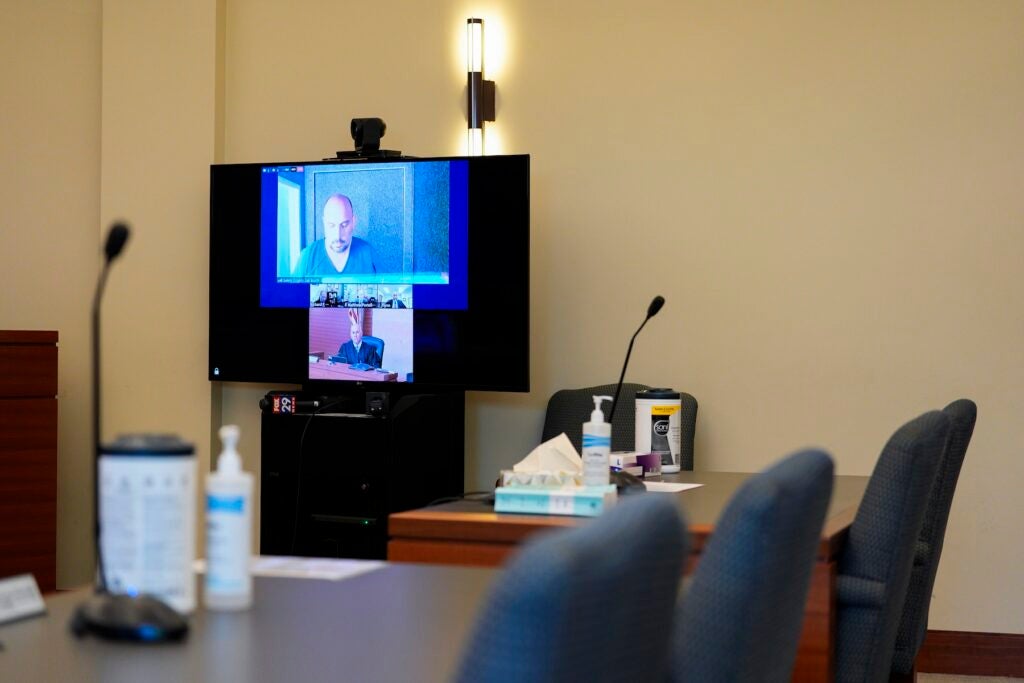 Sean M. Higgins at virtual court hearing