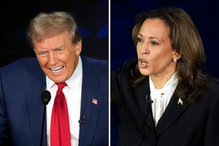 Donald Trump and Kamala Harris at the debate