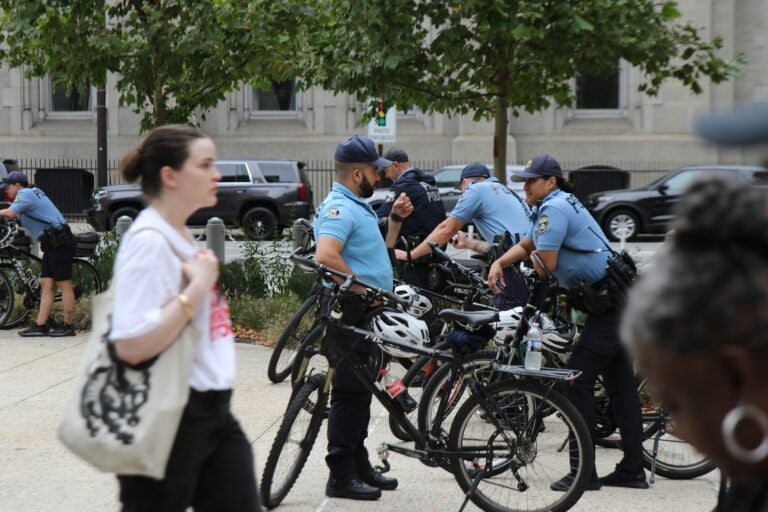 bike officers lined up