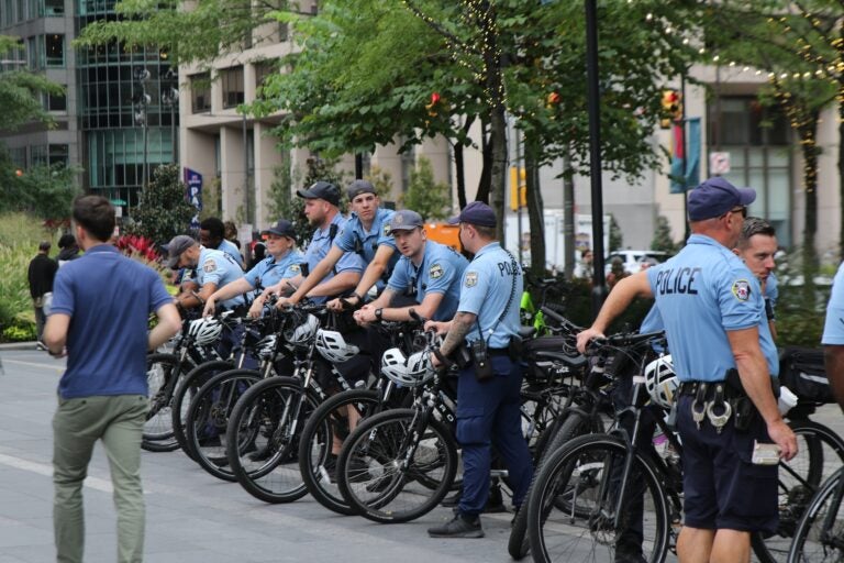 bike officers lined up