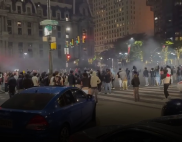 Crowds gather for an illegal car meet-up in the city where large crowds of people took over multiple streets and intersections