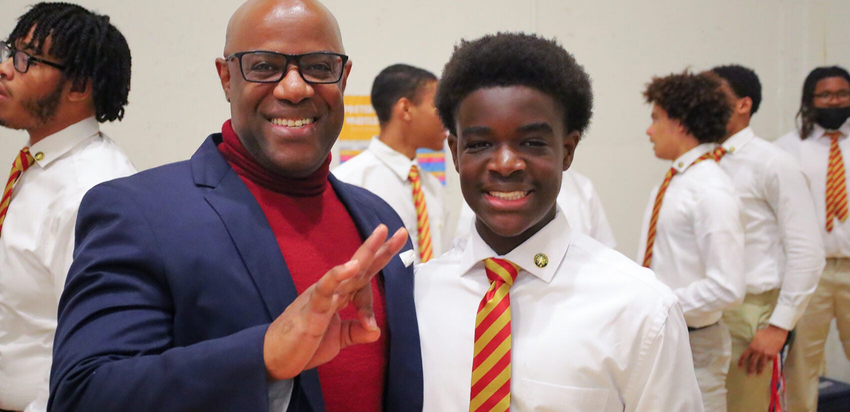 Rev. J. Henry Buck Jr. poses with his son James Buck III