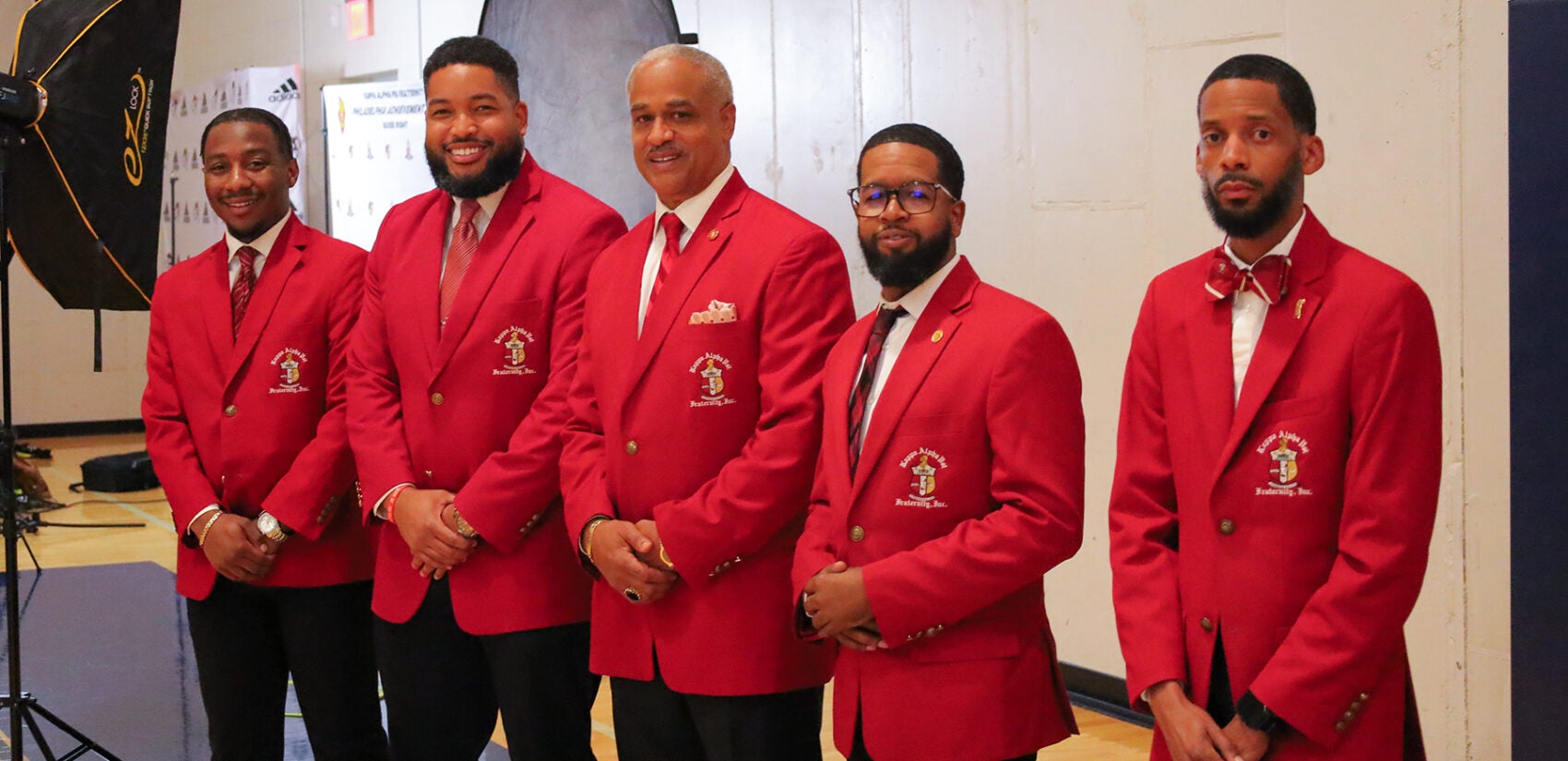 Stephen Mitnaul, Lonnie H. Moore II, Linwood Green III, Robert Peterson III posing for a photo