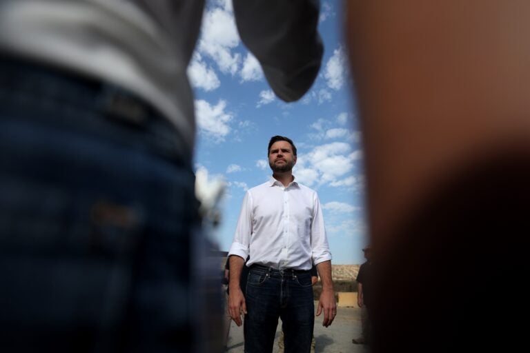 JD Vance speaks to reporters