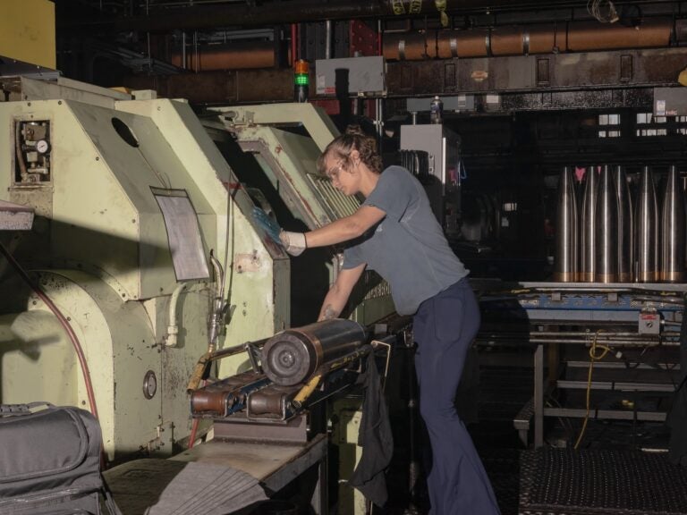 A worker in the plant