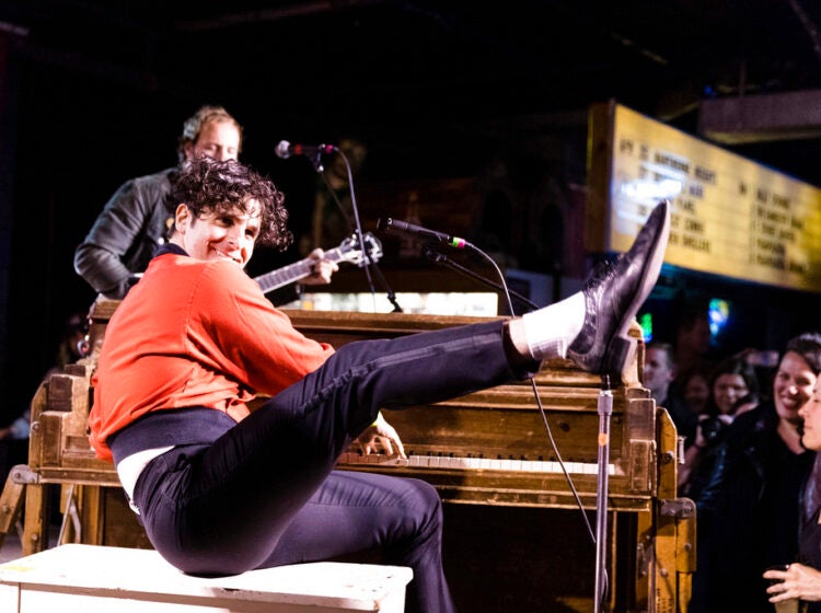 Danny DeVito Adam Weiner of Low Cut Connie in Asbury Park, NJ. (Photo by Michael Zorn/Invision/AP)