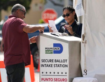 Employees process vote-by-mail ballots for the midterm election at the Miami-Dade County Elections Department, Tuesday, Nov. 8, 2022, in Miami. (AP Photo/Lynne Sladky, File)