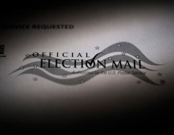 FILE - A mail-in official ballot for the 2024 General Election in the United States is shown in Pennsylvania on Oct. 8, 2024. (AP Photo/Matt Slocum, File)