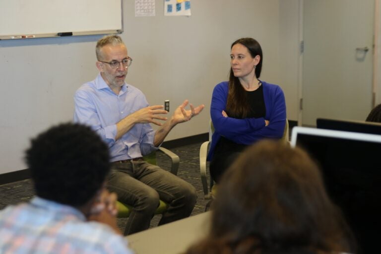 David McMahon and Sarah Burns speak