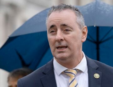 Rep. Brian Fitzpatrick, R-Pa., speaks at a news conference, Jan. 31, 2023, on Capitol Hill in Washington.