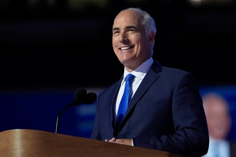 Sen. Bob Casey, D-Pa., speaks during the Democratic National Convention, Aug. 22, 2024, in Chicago.