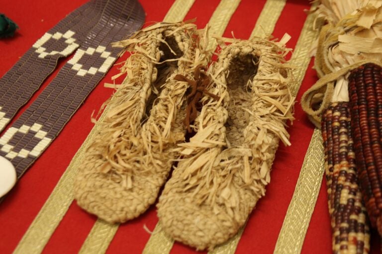 moccasins on a table