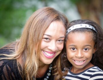 Michelle Hord and her daughter smile