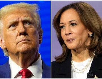 Donald Trump and Kamala Harris