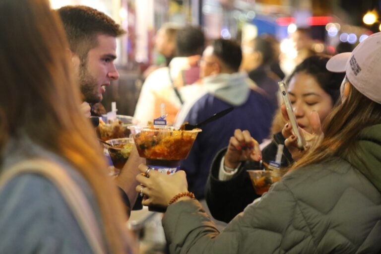 people eating food