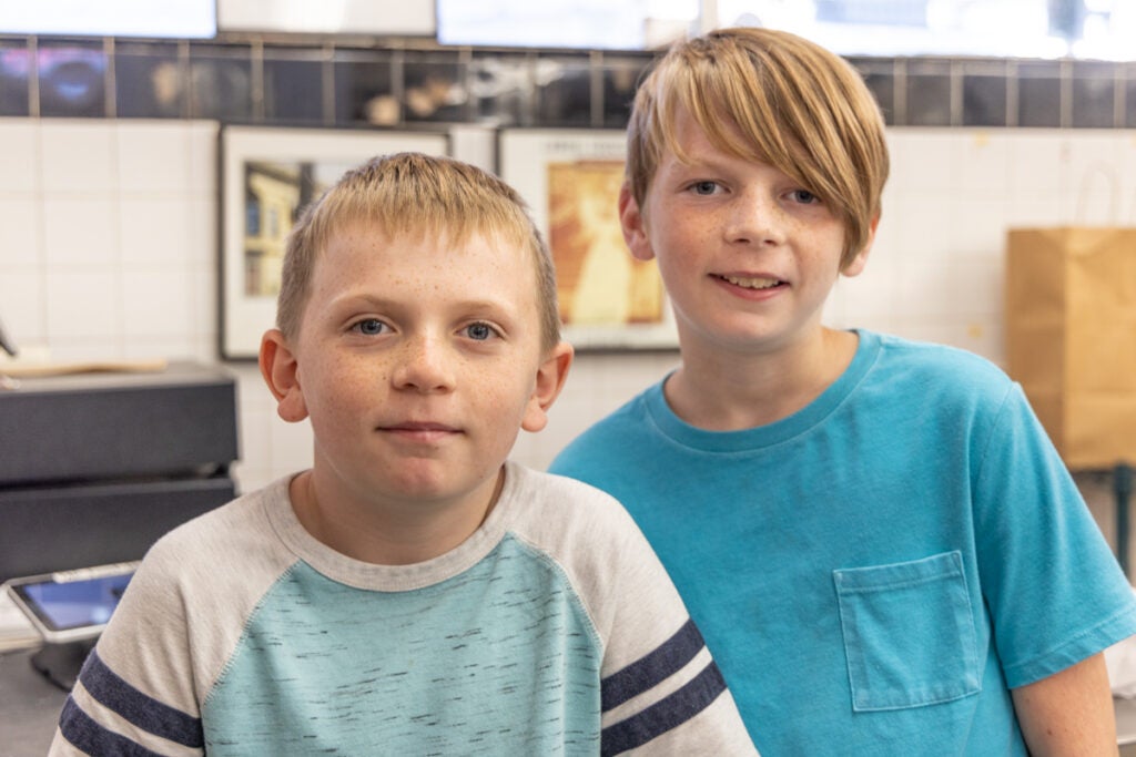 Cameron DiVito, 9 (left), and Aiden DiVito, 11