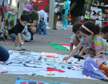 Parents and children of all ages attended the vigil. (Emily Neil/WHYY)