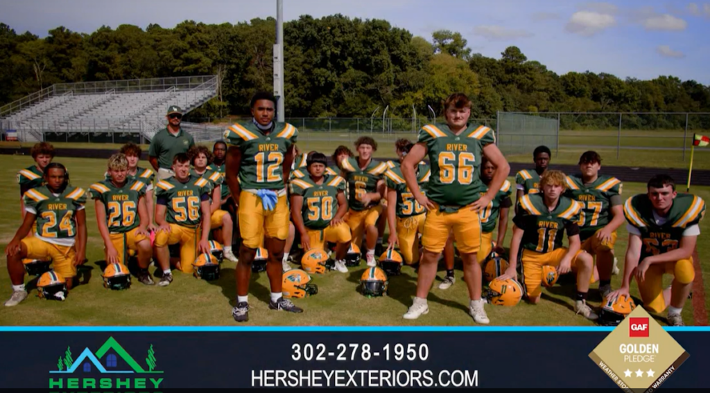 Indian River High football team in the commercial