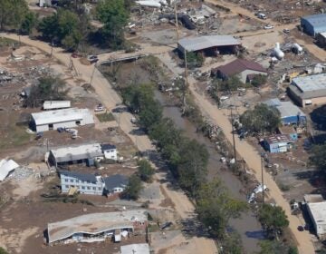 aerial view of Helene damage