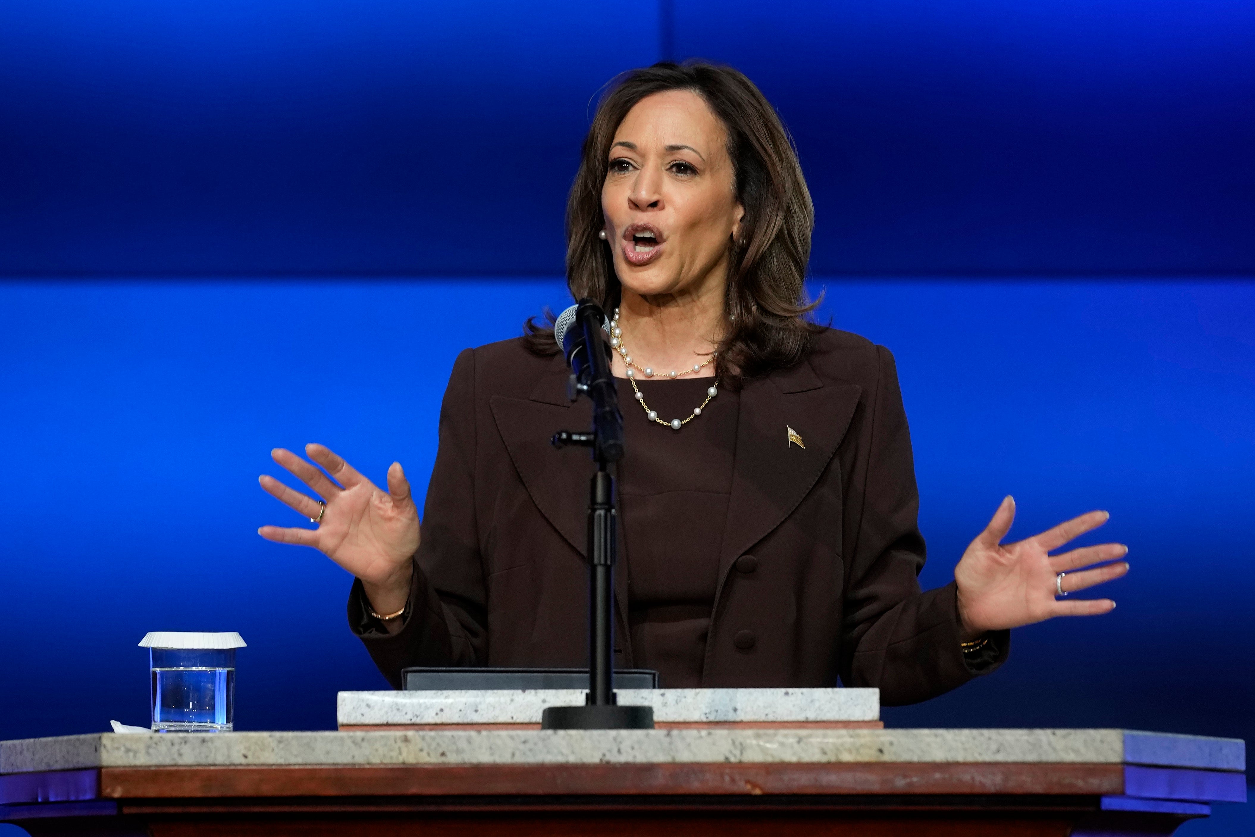 Harris promises to 'put country above party and above self' - WHYY