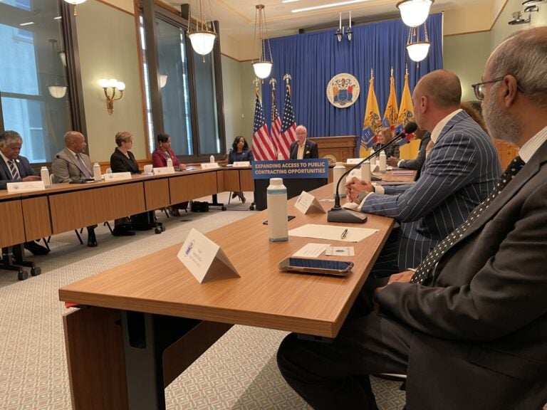 Gov. Murphy leading a roundtable discussion