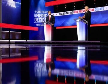 JD Vance and Tim Walz at vice presidential debate