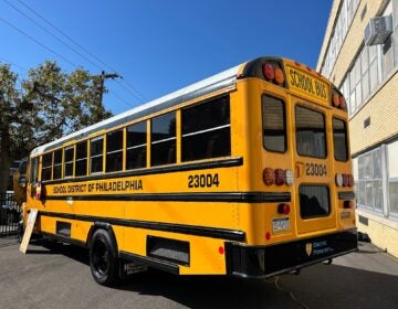 a parked electric school bus