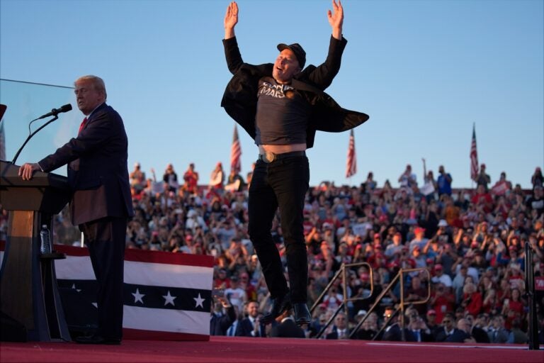 Elon Musk makes appearance at Trump rally in Butler, Pa. WHYY