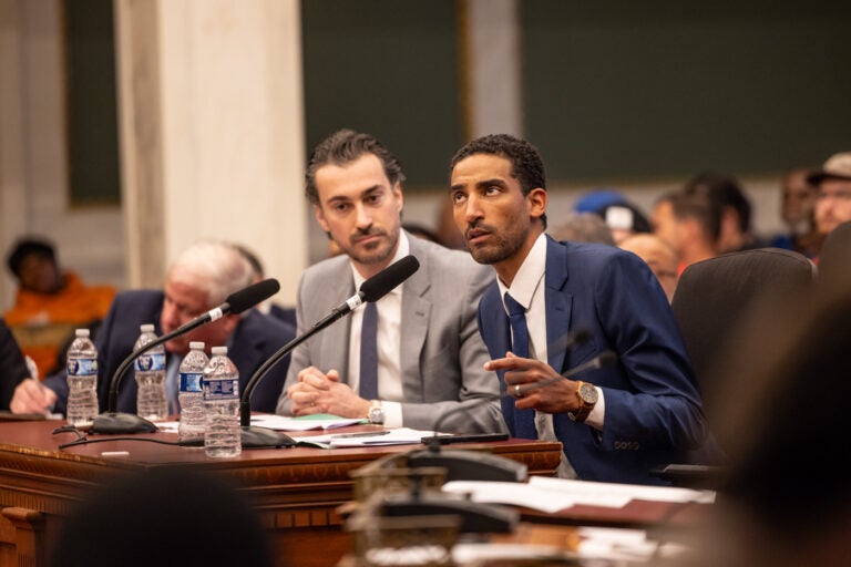 David Gould speaking during a council hearing