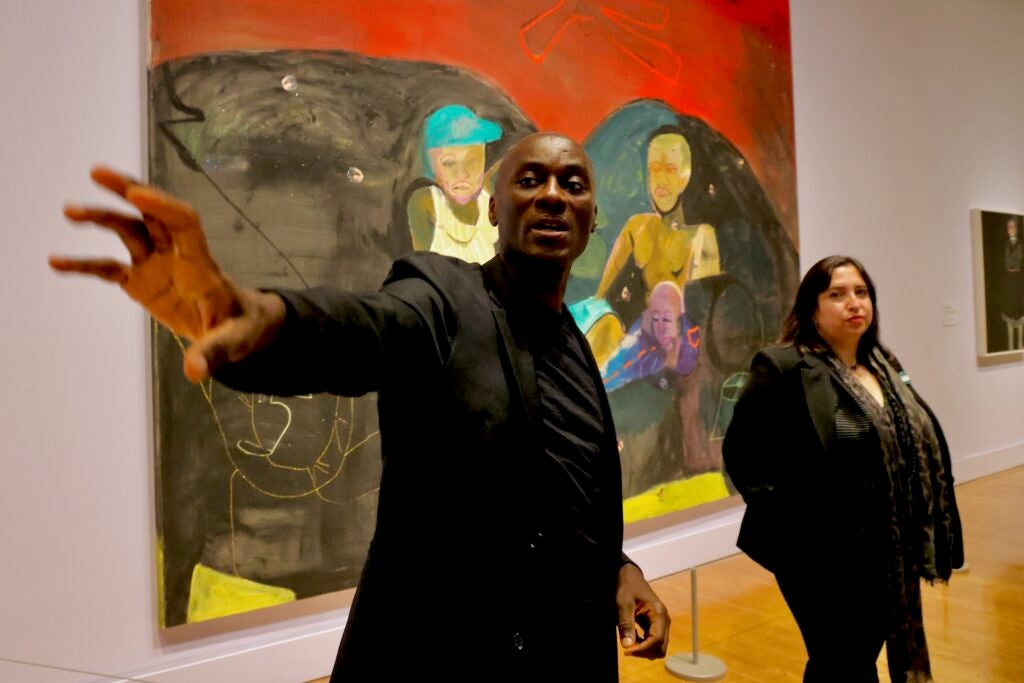 Ekow Eshun leads a tour through the exhibit