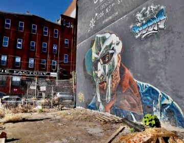 A mural depicting MF DOOM