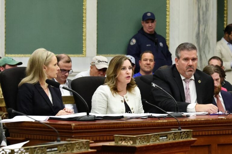 Representatives of SEPTA sit and speak