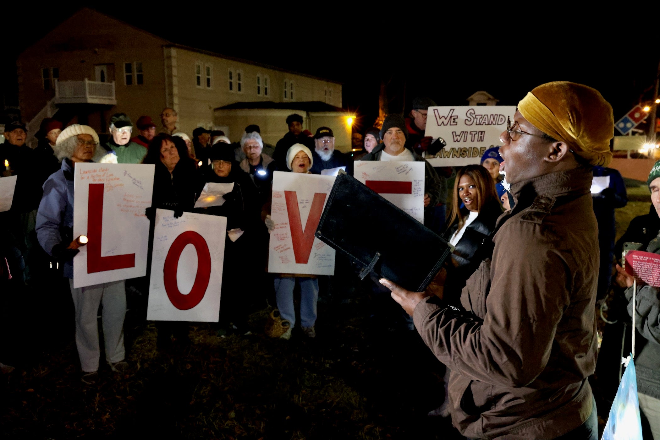 Vigil in Lawnside shines light on love and unity in face of recent hate incident