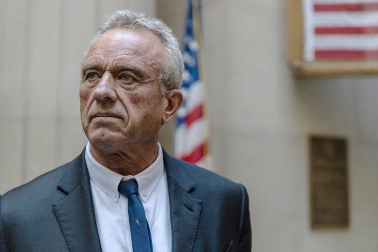 FILE - Robert F. Kennedy Jr. speaks to reporters at the Nassau County Supreme Court in Mineola, N.Y. on Aug. 21, 2024. (AP Photo/Stefan Jeremiah, Pool)