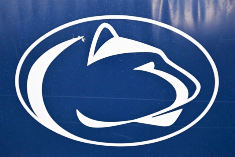 FILE - The Nittany Lion logo taken before an NCAA college football game between Penn State and Delaware, Sept. 9, 2023, in State College, Pa. (AP Photo/Barry Reeger, File)