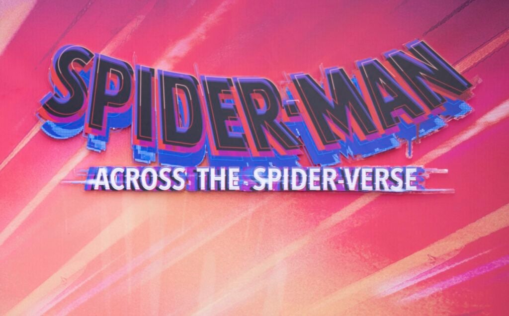 sign for 'Spider-Man: Across the Spider-Verse'