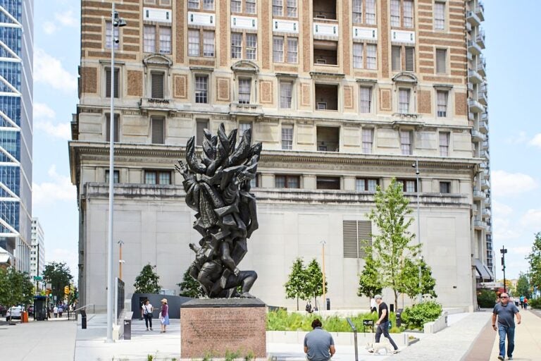 A view of the Holocaust memorial on Philadelphia's Parkway