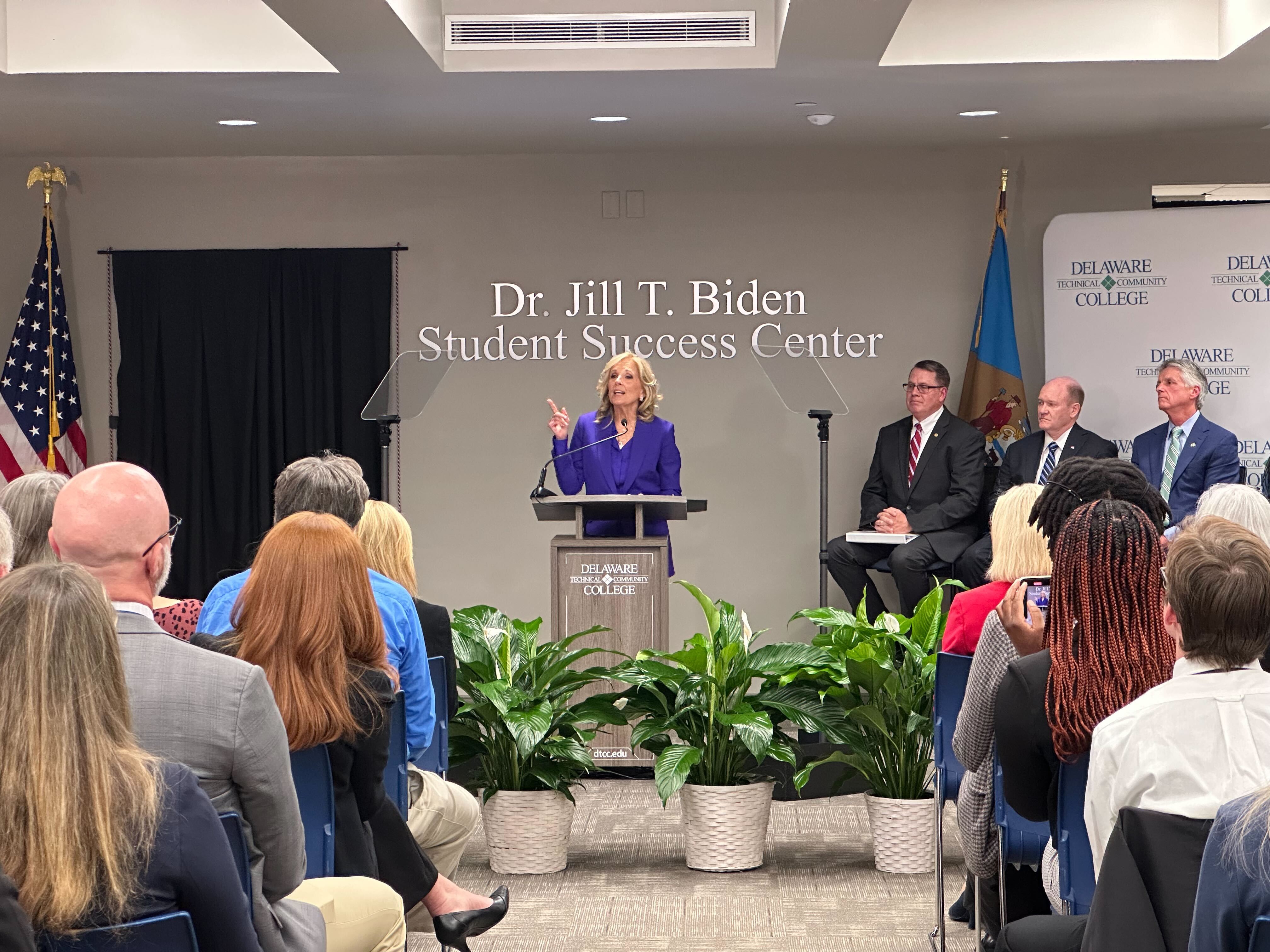 Delaware Tech Student Success Center named after first lady Jill Biden